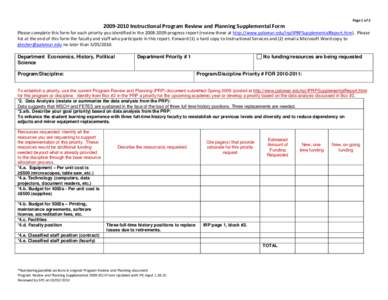 Please complete this form for each priority you identified in the[removed]progress report (review these at http://www