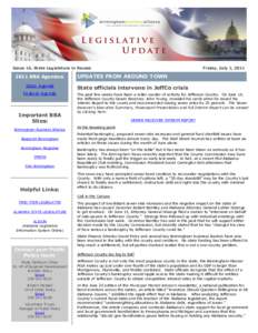 Issue 16, State Legislature in Recess[removed]BBA Agendas: State Agenda Federal Agenda