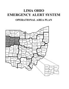 LIMA OHIO EMERGENCY ALERT SYSTEM OPERATIONAL AREA PLAN ASHTABULA LAKE