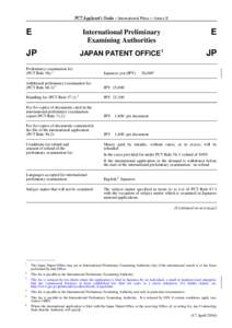 PCT Applicant’s Guide – International Phase – Annex E  E JP  E