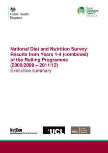 National Diet and Nutrition Survey: Results from Years 1-4 (combined) of the Rolling Programme[removed] – [removed]Executive summary