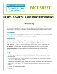 BUREAU OF QUALITY IMPROVEMENT SERVICES  Outreach Services of Indiana  FACT SHEET