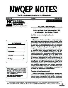 NWQEP NOTES The NCSU Water Quality Group Newsletter Number 128 June 2008
