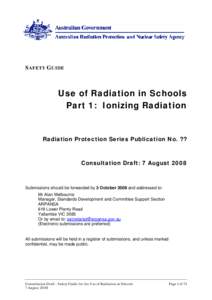 Draft Safety Guide for the Use of Radiation in Schools