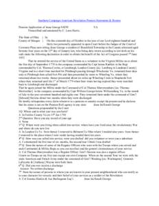 Southern Campaign American Revolution Pension Statements & Rosters Pension Application of Jesse George S4295 Transcribed and annotated by C. Leon Harris. VA