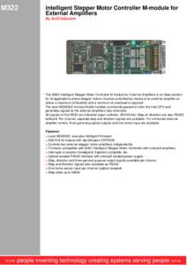 M322  Intelligent Stepper Motor Controller M-module for External Amplifiers By AcQ Inducom