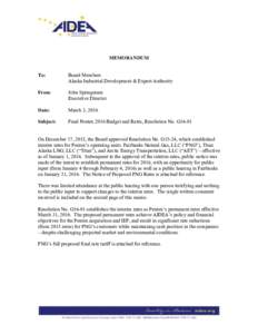 Fuel gas / Certificate of public convenience and necessity / Economic law / Public administration / Regulatory compliance / Alaska / Firm service / Natural gas / Liquefied natural gas