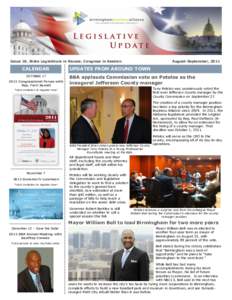 Issue 18, State Legislature in Recess, Congress in Session  CALENDAR OCTOBER[removed]Congressional Forum with Rep. Terri Sewell