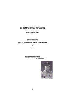 Souvenirs d'Indochine du Colonel René Moreau