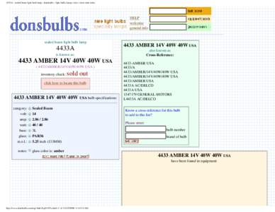 4433A - sealed beam light bulb lamp - donsbulbs - light bulbs lamps valve valves tube tubes