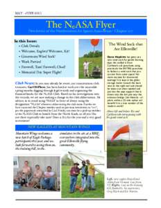 MAY - JUNE 2011!  The NeASA Flyer Newsletter of the Northeastern Air Sports Association - Chapter 107 In this Issue: