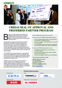 B  CREDAI SEAL OF APPROVAL AND