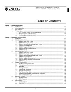 SCC™/ESCC™ USER’S MANUAL  TABLE OF CONTENTS Chapter 1. General Description 1.1 Introduction ..........................................................................................................................