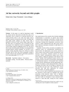 Routing algorithms / Network theory / Wireless networking / Routing protocols / NP-complete problems / Geographic routing / Routing / Shortest path problem / Unit disk graph / Graph theory / Mathematics / Theoretical computer science