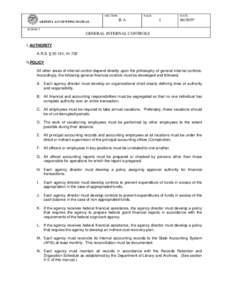 PAGE  SECTION ARIZONA ACCOUNTING MANUAL  II-A