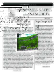 NEWSLETTER OF THE  TENNESSEE NATIVE PLANT SOCIETY March 2016