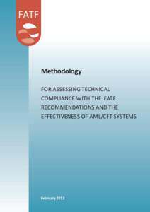 Methodology for assessing technical compliance with the FATF RECOMMENDATIONS AND THE EFFECTIVENESS OF AML/CFT SYSTEMS