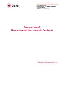 Doing no harm? Mine action and land issues in Cambodia