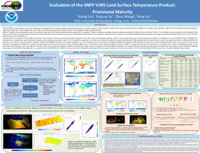 Moderate-resolution imaging spectroradiometer / Visible Infrared Imaging Radiometer Suite / Emissivity