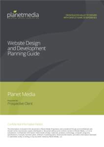 FROM SILICON VALLEY TO DENVER WITH OVER 25 YEARS OF EXPERIENCE Website Design and Development Planning Guide