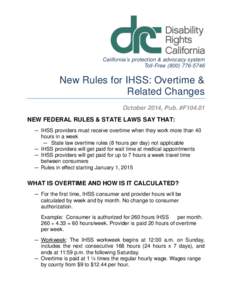 New Rules for IHSS: Overtime & Related Changes