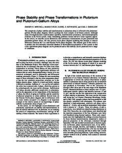 Metallurgy / Chemical elements / Phase transitions / Materials science / Actinides / Plutonium-gallium alloy / Plutonium / Thermal analysis / Eutectic system / Chemistry / Matter / Physics