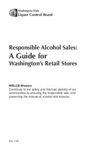 Washington State  Liquor Control Board Responsible Alcohol Sales: