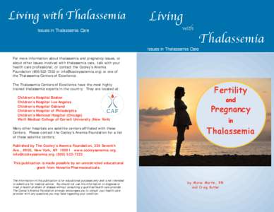 Living with Thalassemia Issues in Thalassemia Care Living  with