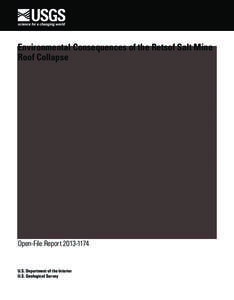 Environmental Consequences of the Retsof Salt Mine Roof Collapse Open-File Report[removed]U.S. Department of the Interior