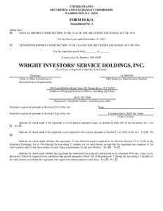 UNITED STATES SECURITIES AND EXCHANGE COMMISSION WASHINGTON, D.CFORM 10-K/A Amendment No. 1