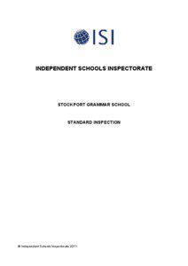 INDEPENDENT SCHOOLS INSPECTORATE  STOCKPORT GRAMMAR SCHOOL