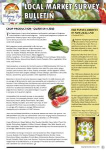 LOCAL MARKET SURVEY BULLETIN VOUME 1, 2011 CROP Production - Quarter[removed]