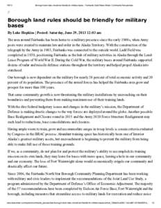 Fairbanks North Star Borough /  Alaska / Eielson Air Force Base / Fairbanks North Star Borough School District / Fort Wainwright / Fairbanks Daily News-Miner / Alaska / Fairbanks /  Alaska / Ladd Army Airfield