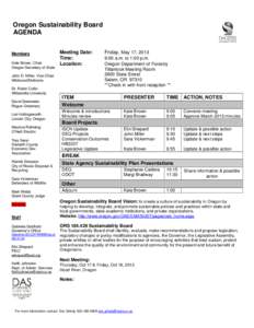 Oregon Sustainability Board / Oregon Secretary of State / Katherine Brown / Sustainability / Kate Brown / Shahjalal University of Science and Technology / Environment / Oregon / State governments of the United States