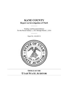 Microsoft Word - Investigation of Theft Rpt - Kane County