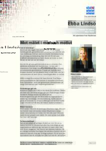 Mot målet i med och motlut - Ebba Lindsö