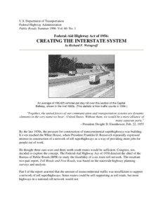U.S. Department of Transportation Federal Highway Administration Public Roads. Summer 1996· Vol. 60· No. 1