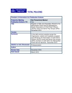 Freedom of Information Act Publication Scheme Protective Marking Publication Scheme Y/N Title  Version