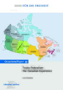 OccasionalPaper 55  Treaty Federalism: The Canadian Experience Julie Simmons