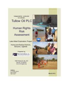 Human Rights Risk Assessment Tullow Uganda Oil and Gas Project Table of Contents ABOUT THIS DOCUMENT ..................................................................................................................... 