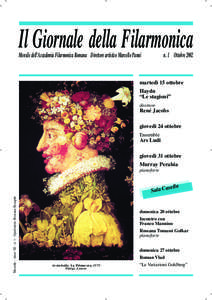 Il Giornale della Filarmonica  Mensile dell’Accademia Filarmonica Romana Direttore artistico Marcello Panni n. 1 Ottobre 2002