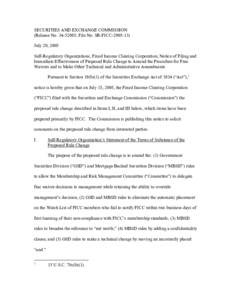 Notice of Filing and Immediate Effectiveness of Proposed Rule Change to Amend the Procedure for Fine Waivers and to Make Other Technical and Administrative Amendments; Rel. No[removed], File No. SR-FICC[removed]