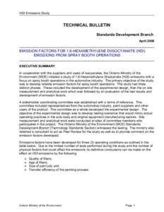 Air dispersion modeling / Smog / United States Environmental Protection Agency / Hexamethylene diisocyanate / Isocyanates / AP 42 Compilation of Air Pollutant Emission Factors / Spray painting / Emission / Light-emitting diode / Physics / Chemistry / Pollution