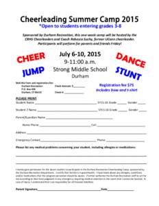 Microsoft PowerPoint - CRHS Cheer Summer Camp Flyer 2015