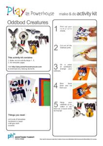 make & do activity kit  Oddbod Creatures 1 2