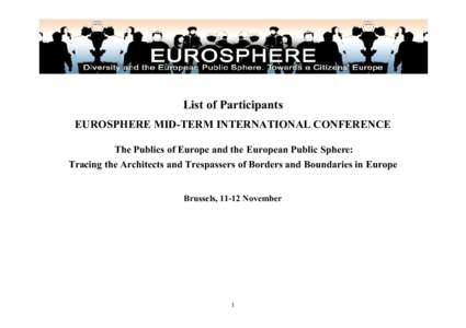 EUROSPHERE’s MID-TERM INTERNATIONAL CONFERENCE