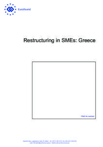 Restructuring in SMEs: Greece