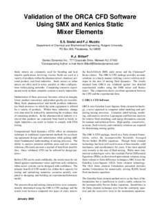 Dynamics / Piping / Laboratory equipment / Static mixer / Blend time / Mixer / Mixing / Computational fluid dynamics / Navier–Stokes equations / Fluid mechanics / Fluid dynamics / Aerodynamics