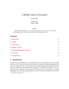 A BibTEX Guide via Examples Ki-Joo Kim∗ Version 0.1 April 4, 2003  Abstract