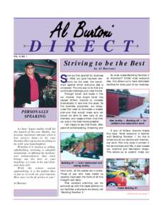 VOL. 9, NO. 1  Striving to be the Best by Al Burtoni  S